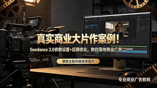 真实商业大片作案例！Seedance 2.0参数设置+后期优化，教你落地商业广告-网创项目总站
