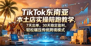 TikTok东南亚本土店实操陪跑教学,7天出单,30天稳定盈利,轻松碾压传统跨境模式(更新0516)-网创项目总站
