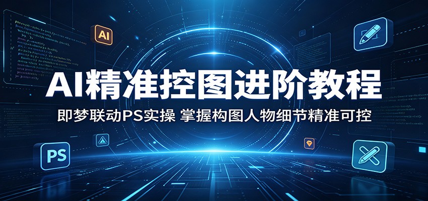 AI精准控图进阶教程：即梦联动PS实操，掌握构图人物细节精准可控-网创项目总站