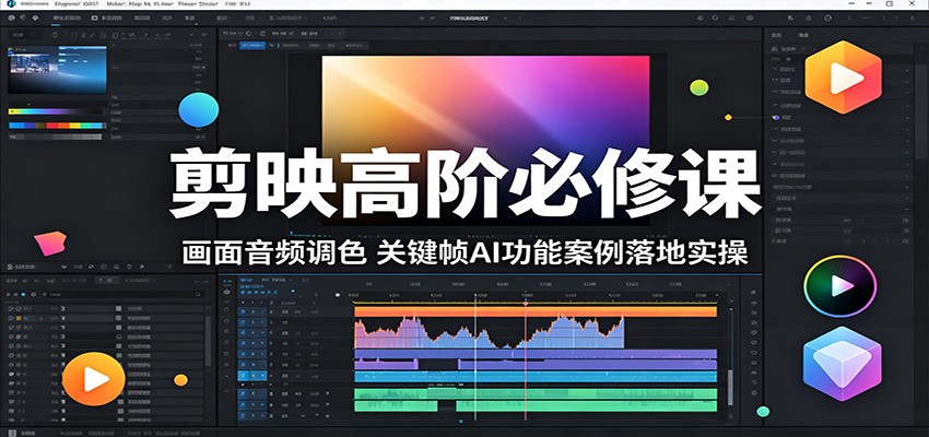 剪映高阶必修课：画面音频调色，关键帧AI功能案例落地实操-网创项目总站