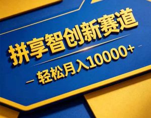 拼多多享智创新赛道，卖一切可以通过网盘链接交付的虚拟商品，轻松月入10000＋-网创项目总站