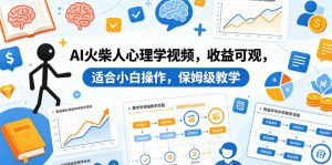 AI火柴人心理学视频，收益可观，适合小白操作，保姆级教学-网创项目总站