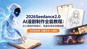 2026Seedance2.0 AI制作全能教程：从小说创作到成片，批量生成全流程拆解-网创项目总站