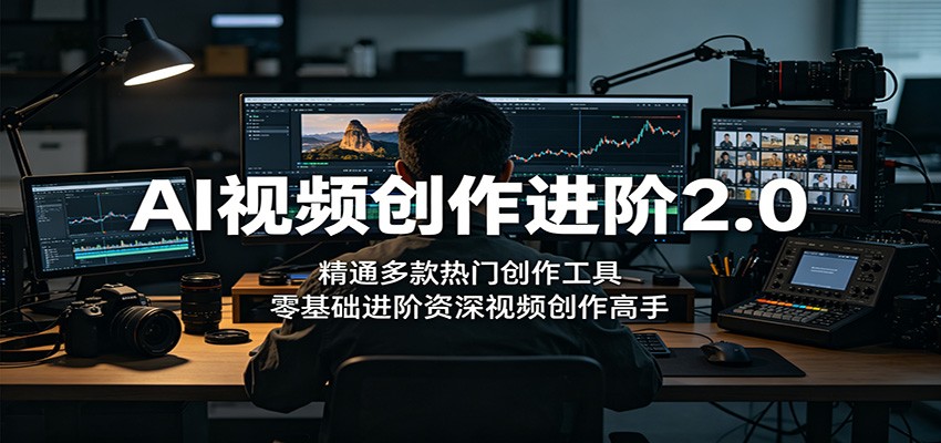 AI视频创作进阶2.0：精通多款热门创作工具，零基础进阶资深视频创作高手-网创项目总站
