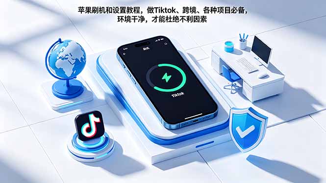 苹果刷机和设置教程，做Tiktok、跨境、各种项目必备，环境干净，才能杜绝不利因素-网创项目总站