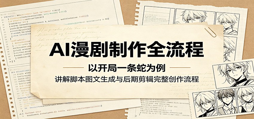 AI漫剧制作全流程：以开局一条蛇为例，讲解脚本图文生成与后期剪辑完整创作流程-网创项目总站