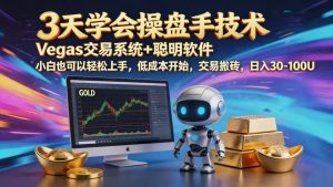 三天学会操盘手技术，vegas技术+聪明软件，小白也可以轻松上手，日入1000+-网创项目总站