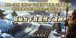 爆款AI漫剧《斩仙台下我震惊了诸神》深度解析课，逐段拆解仙侠漫剧镜头与制作思路，快速复刻爆款创作模式-网创项目总站