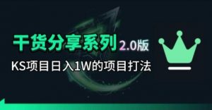 KS项目2.0期-拆本周结1W项目思路，几张图撬动流量群体，真的生猛-网创项目总站