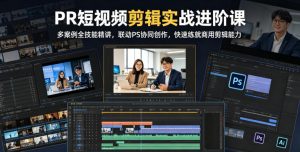 PR短视频剪辑实战进阶课，多案例全技能精讲，联动PS协同创作，快速练就商用剪辑能力-网创项目总站