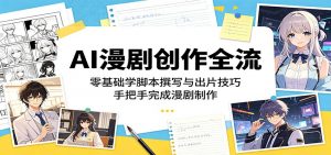 AI漫剧创作全流程：零基础学脚本撰写与出片技巧，手把手完成漫剧制作-网创项目总站
