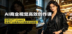 AI商业视觉高效创作课：玩转GPT-Image2，极速产出商用大片摆脱手动修图(更新)-网创项目总站