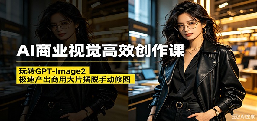 AI商业视觉高效创作课：玩转GPT-Image2，极速产出商用大片摆脱手动修图(更新)-网创项目总站