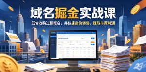 域名交易掘金实战课,低价收购过期域名,并快速高价转售,賺取丰厚利润【原创双语字幕】-网创项目总站