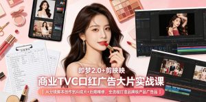 即梦2.0+剪映商业TVC口红广告大片实战课｜从分镜脚本创作到AI成片+后期精修，全流程打造品牌级产品广告-网创项目总站