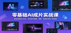 零基础AI成片实战课：图生视频核心技法，轻松制作跳舞、漫剧、短剧多款热门短视频-网创项目总站