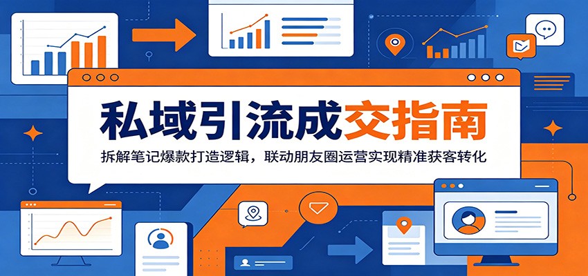 私域引流成交指南：拆解笔记爆款打造逻辑，联动朋友圈运营实现精准获客转化-网创项目总站