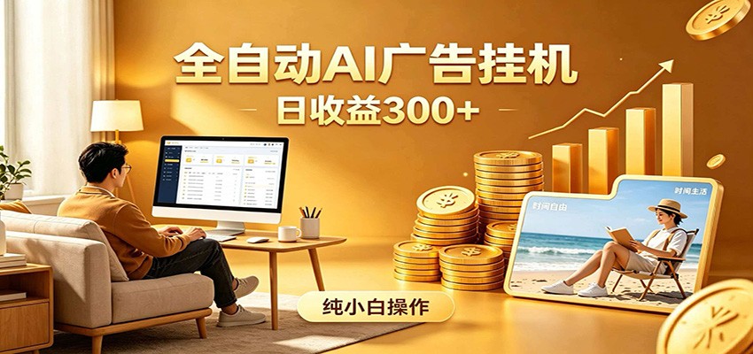 AI风口项目，全程解放双手，后台自动运行赚取收益，每天稳定收益300+-网创项目总站