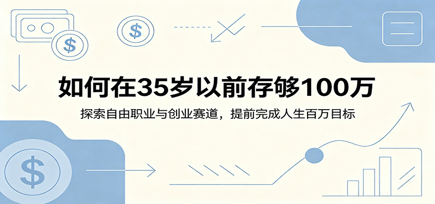 如何在35岁以前存够100万：探索自由职业与创业赛道，提前完成人生百万目标-网创项目总站
