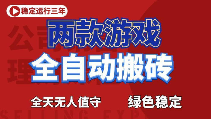 海外游戏全自动搬砖，日入1k+，全天无人值守，绿色稳定！【揭秘】-网创项目总站
