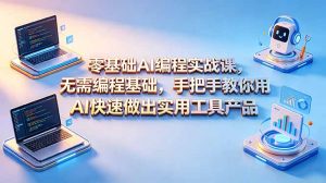 零基础AI编程实战课-更新，无需编程基础，手把手教你用AI快速做出实用工具产品-网创项目总站