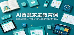 AI智慧家庭教育课：更新育儿教育理念，巧用各类AI工具全方位提升孩子综合学习能力-网创项目总站