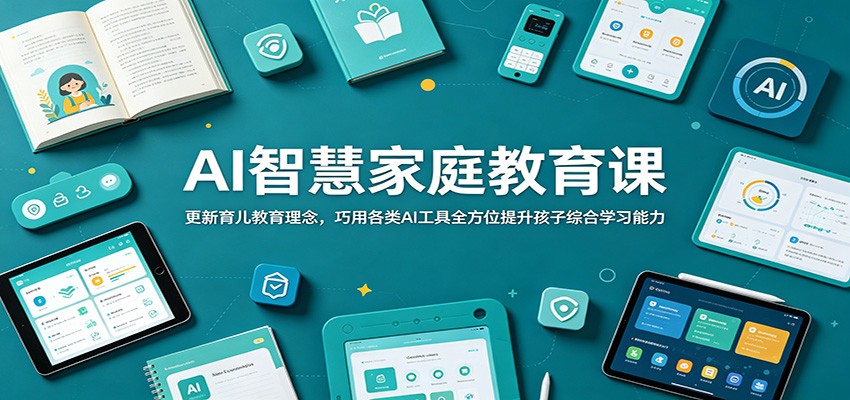 AI智慧家庭教育课：更新育儿教育理念，巧用各类AI工具全方位提升孩子综合学习能力-网创项目总站