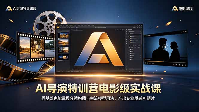 AI导演特训营电影级实战课，零基础也能掌握分镜构图与主流模型用法，产出专业质感AI短片-网创项目总站