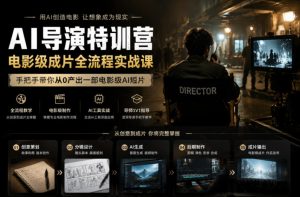 AI导演特训营，电影级成片全流程实战课，手把手带你从0产出一部电影级AI短片-网创项目总站