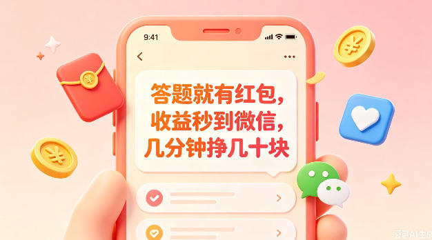 答题就有红包，收益秒到微信，几分钟挣几十块，学生党上班族宝妈都可以玩【揭秘】-网创项目总站