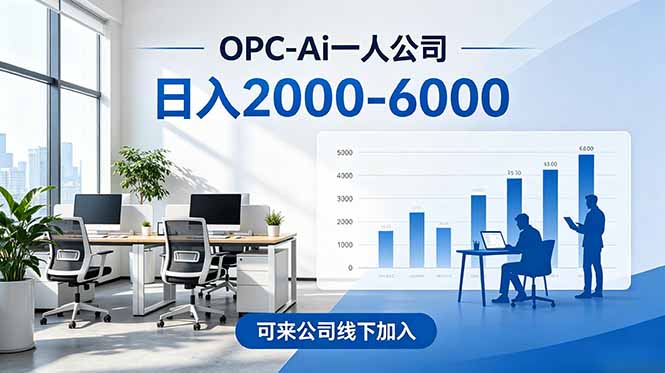 2026创业新风口—OPC一人公司模式震撼首发！日收益2000-6000+，项目绿色长久，安全稳健，合…-网创项目总站