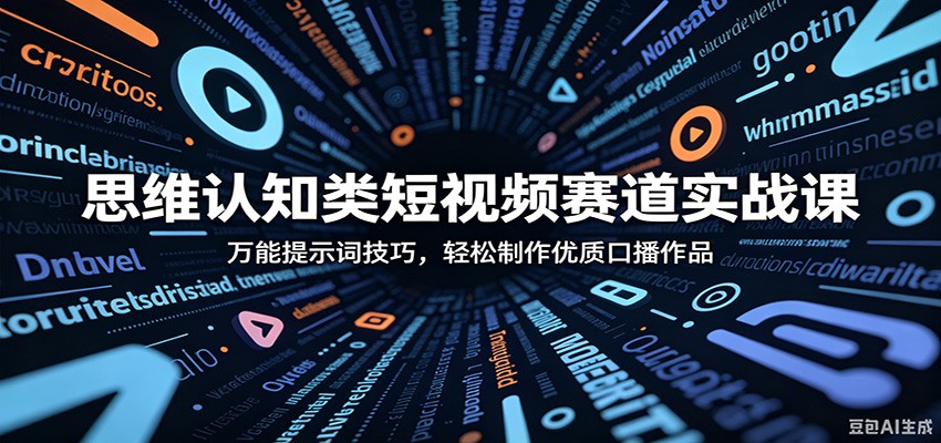 思维认知类短视频赛道实战课：万能提示词技巧，轻松制作优质口播作品-网创项目总站