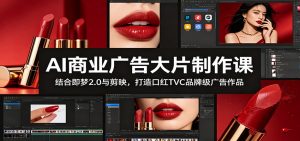 AI商业广告大片制作课：结合即梦2.0与剪映，打造口红TVC品牌级广告作品-网创项目总站