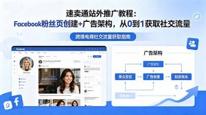速卖通站外推广教程：Facebook粉丝页创建+广告架构，从0到1获取社交流量-网创项目总站
