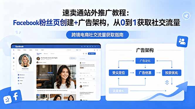 速卖通站外推广教程：Facebook粉丝页创建+广告架构，从0到1获取社交流量-网创项目总站
