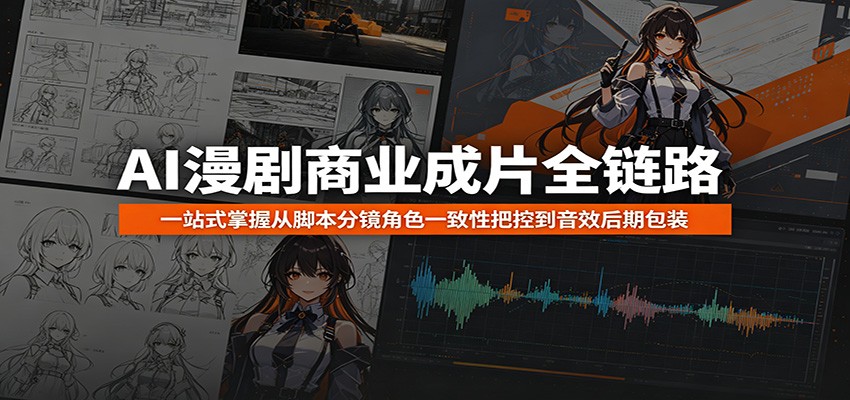 AI漫剧商业成片全链路：一站式掌握从脚本分镜角色一致性把控到音效后期包装-网创项目总站