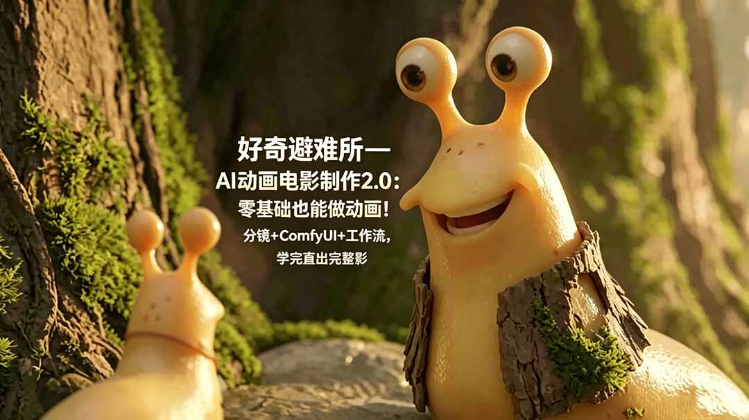 好奇避难所—AI动画电影制作2.0：零基础也能做动画！分镜+ComfyUI+工作流，学完直出完整影片-网创项目总站