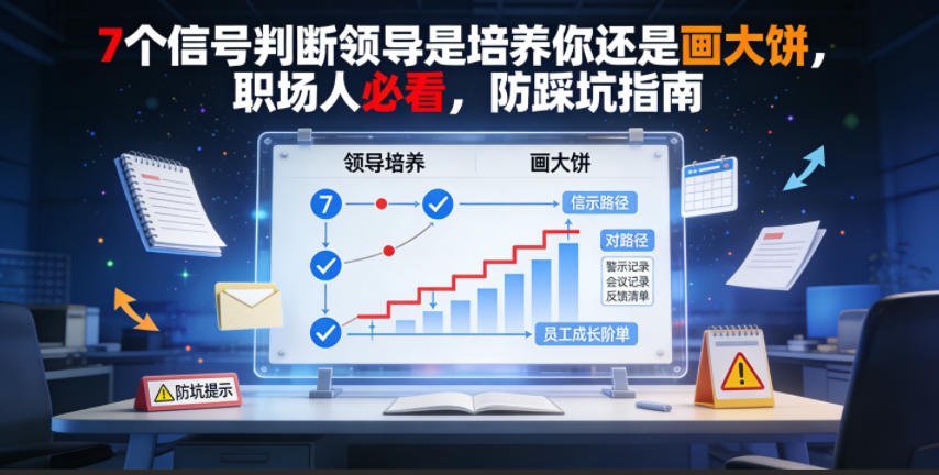 付费文章：7个信号判断领导是培养你还是画大饼，职场人必看，防踩坑指南-网创项目总站