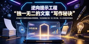 逆向提示工程教您突破AI常规限制，写出独具魅力独一无二的文案，引人注目的写作秘诀【原创双语字幕】-网创项目总站