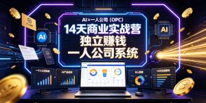 AI×一人公司(OPC)14天商业实战营，用AI帮你搭建一个属于你自己的、能独立賺钱的一人公司系统-网创项目总站