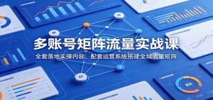 多账号矩阵流量实战课：全套落地实操内容，配套运营系统搭建全域流量矩阵-网创项目总站