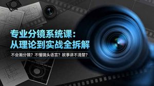 不会画分镜？不懂镜头语言？故事讲不清楚？专业分镜系统课，从理论到实战全拆解！-网创项目总站