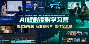 AI短剧漫剧学习营，系统讲解AI短剧、漫剧、影视预告片、爆款短视频与商业宣传片的创作全流程-网创项目总站
