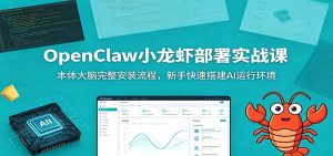 OpenClaw小龙虾部署实战课：本体大脑完整安装流程，新手快速搭建AI运行环境-网创项目总站