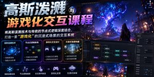 高斯泼溅与游戏化交互课程，将高斯泼溅技术与传统的节点式逻辑深度结合，打造一套“游戏化”的沉浸式场景的交互系统-网创项目总站