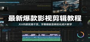 最新爆款影视剪辑教程：大V内部实操干货，字幕模板音频优化成片教学-网创项目总站