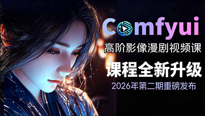 2026新版ComfyUI漫剧动画全流程实战课，0基础入门到进阶全流程动态漫，轻松实现流量变现-网创项目总站