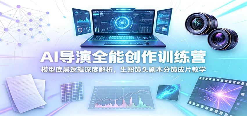 AI导演全能创作训练营：模型底层逻辑深度解析，生图镜头剧本分镜成片教学-网创项目总站