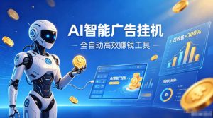 AI智能广告挂G，在家自动賺收益，全程无需人工操作、不用直播、不用拉人【揭秘】-网创项目总站