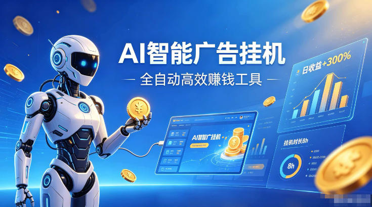 AI智能广告挂G，在家自动賺收益，全程无需人工操作、不用直播、不用拉人【揭秘】-网创项目总站